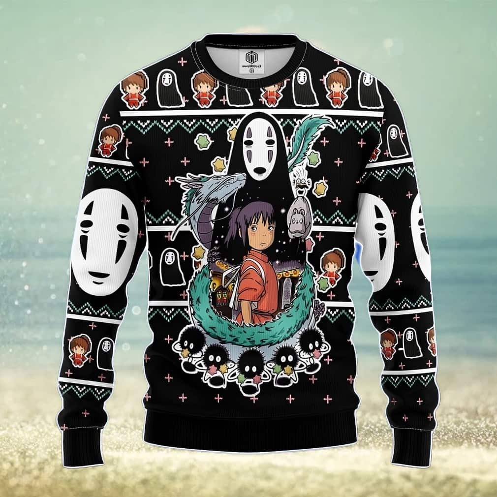 Spirited Away Ghibli Ugly Christmas Sweater No-Face