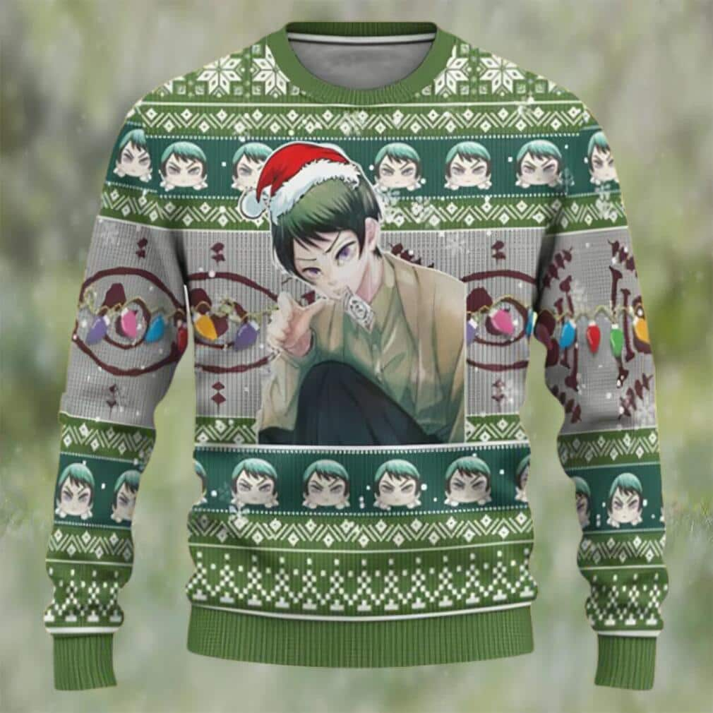 Green Yushiro Demon Slayer Ugly Christmas Sweater