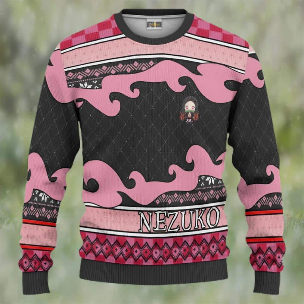 Demon Slayer Ugly Christmas Sweater Nezuko Kamado