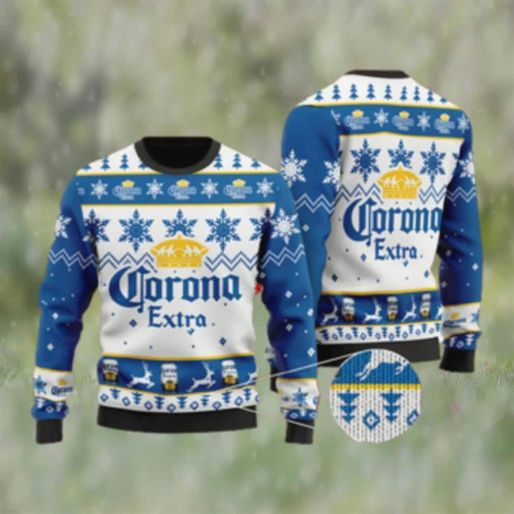 Corona Extra Ugly Christmas Sweater Xmas Pattern