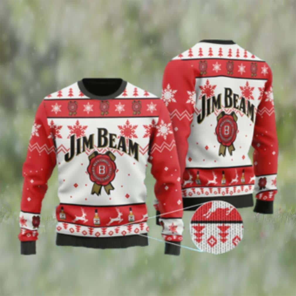 Jim Beam Ugly Christmas Sweater Xmas Pattern