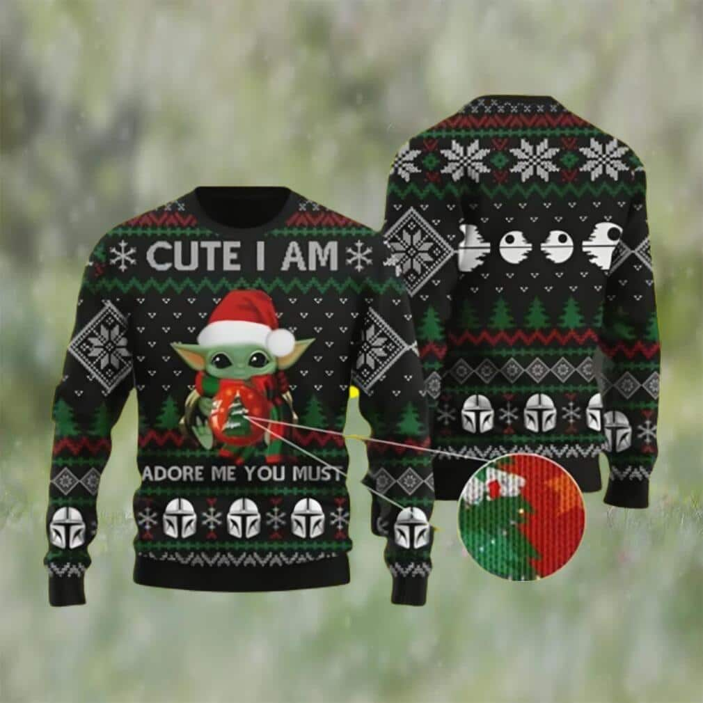 Cute I Am The Baby Yoda Ugly Christmas Sweater Adore Me You Must