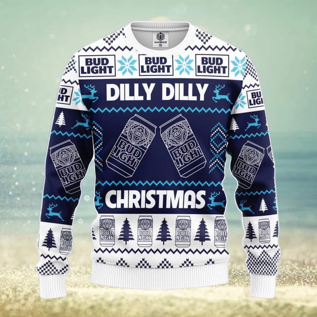 Bud Light Ugly Christmas Sweater Dilly Dilly Christmas