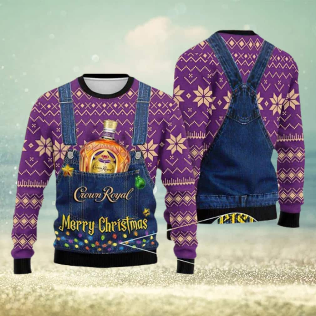 Crown Royal Ugly Christmas Sweater Merry Christmas