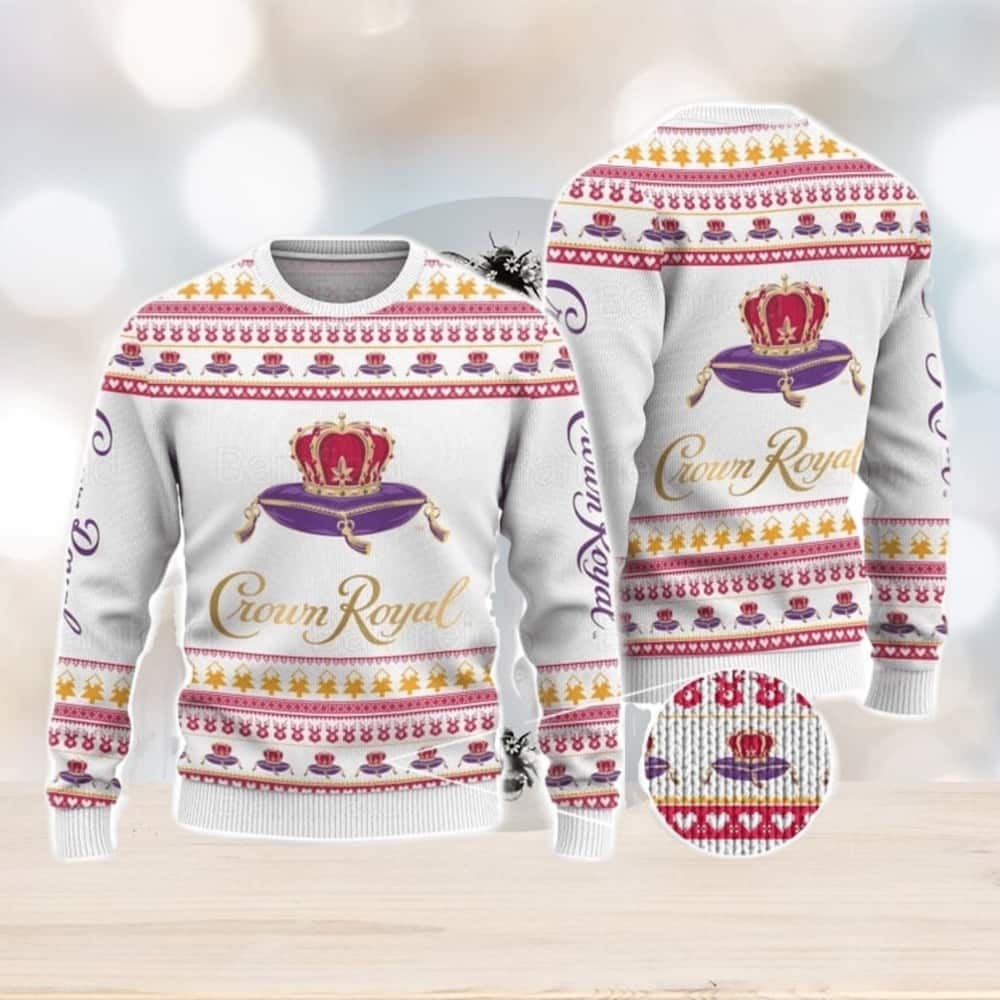 White Crown Royal Ugly Christmas Sweater Winter Gift