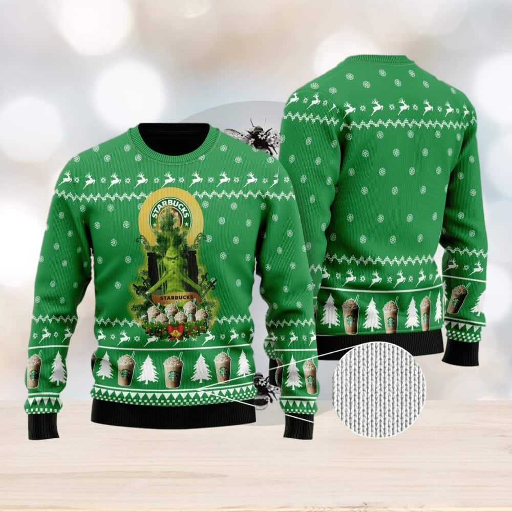 Funny Grinch Starbucks Ugly Christmas Sweater