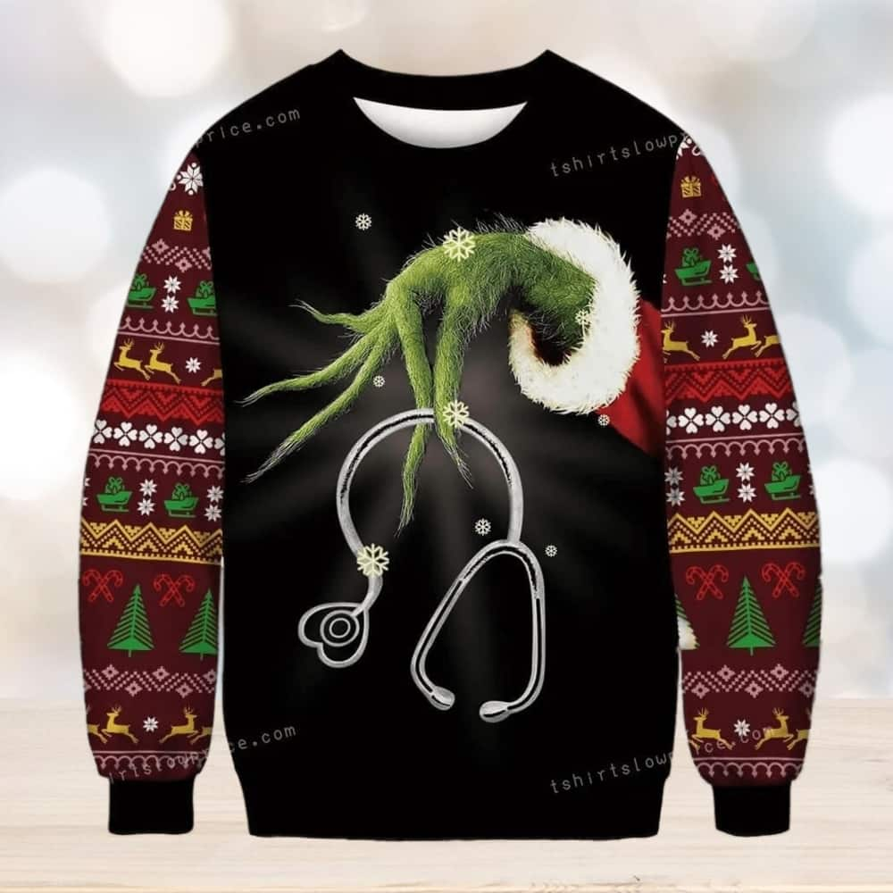 The Grinch Stole Ugly Christmas Sweater Winter Gift