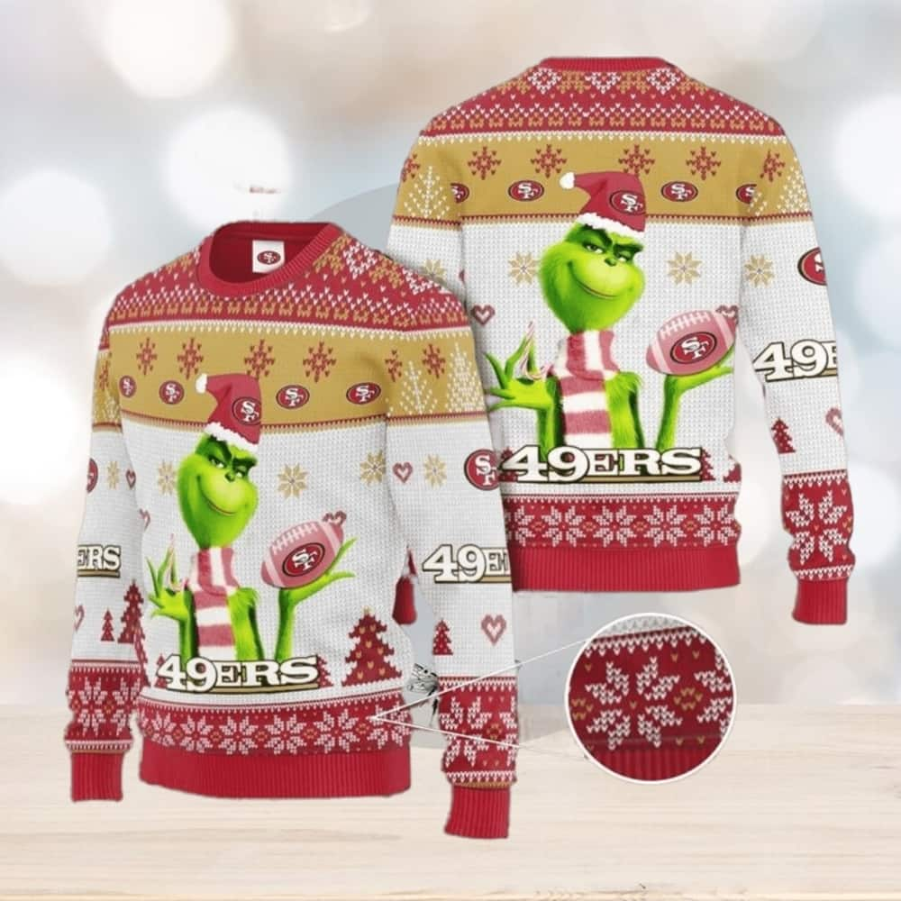 Funny Grinch San Francisco 49ers Ugly Christmas Sweater