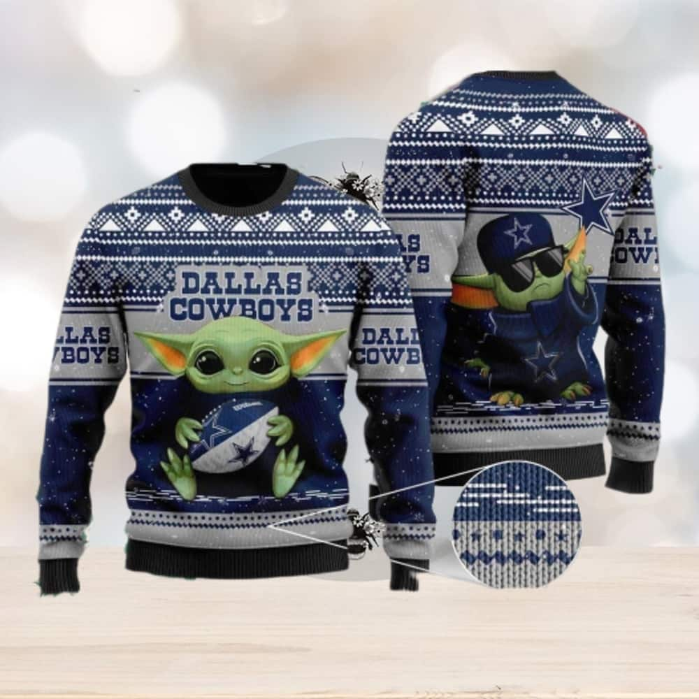 Baby Yoda Star Wars NFL Dallas Cowboys Ugly Christmas Sweater