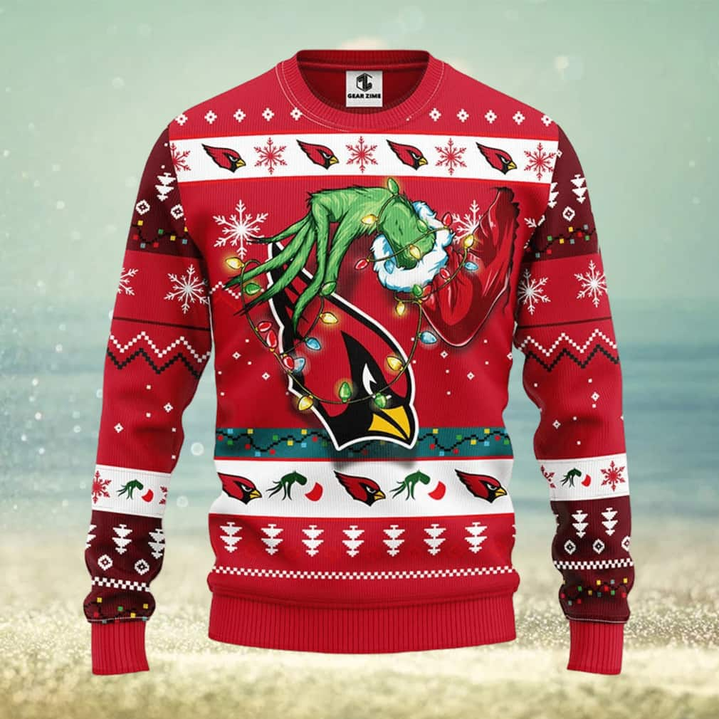 Grinch NFL Arizona Cardinals Ugly Christmas Sweater