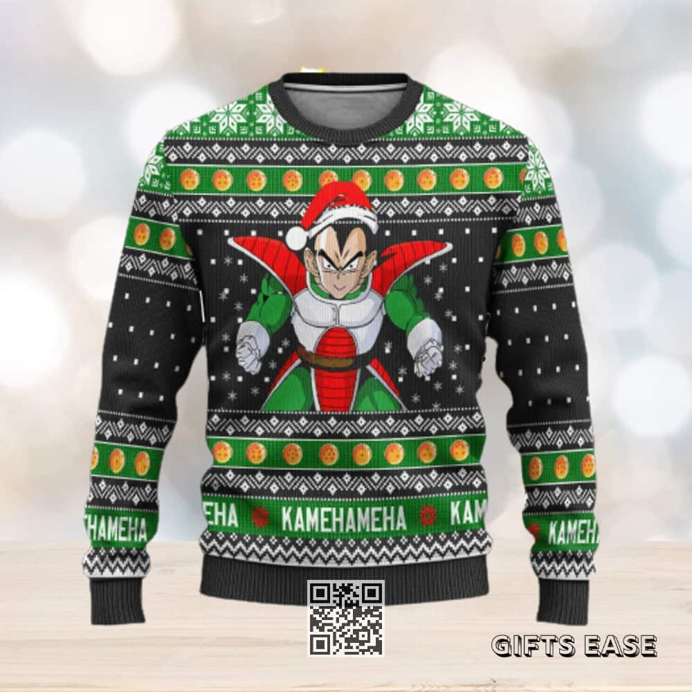 Vegeta Dragon Ball Ugly Christmas Sweater Kamehameha