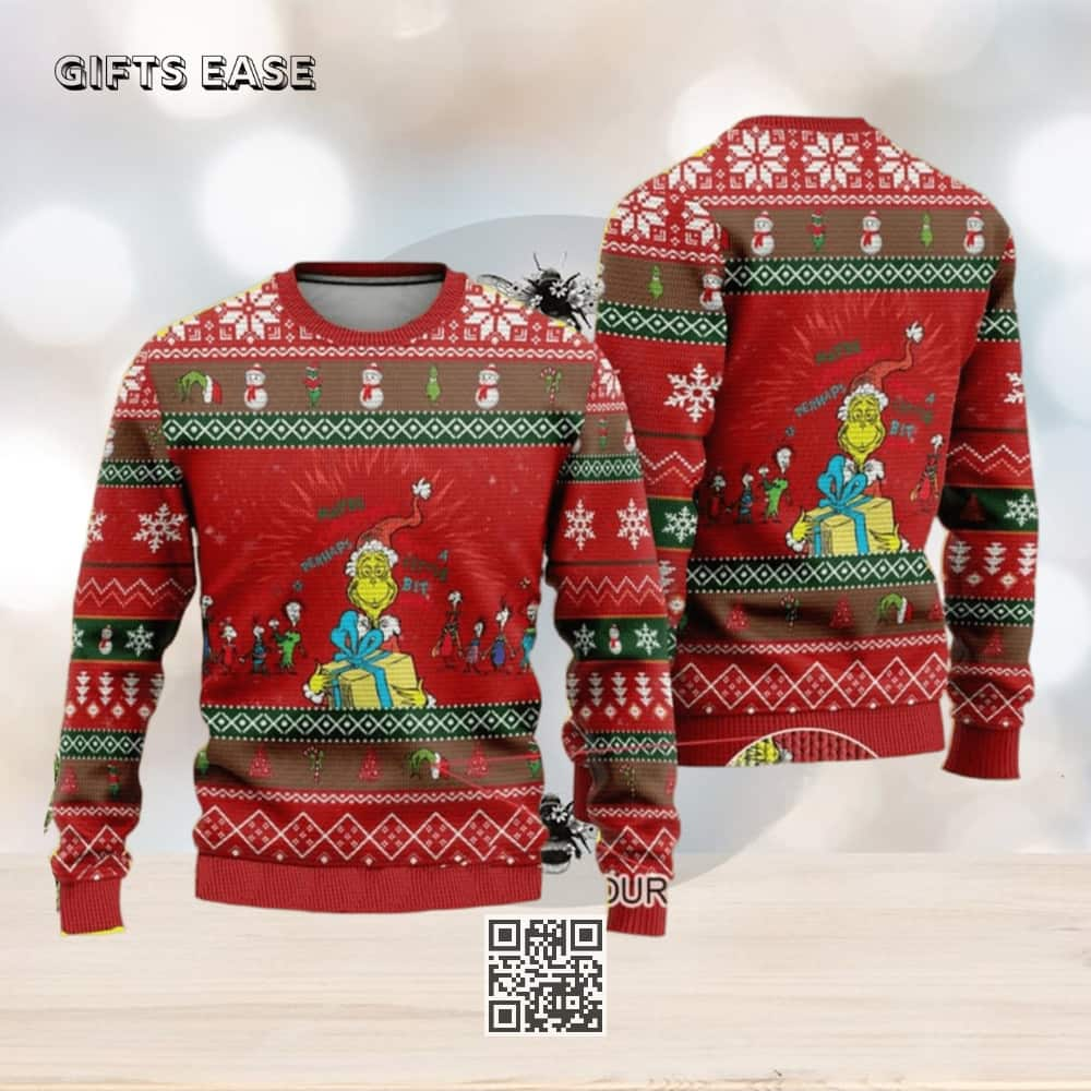 Red Grinch Ugly Christmas Sweater