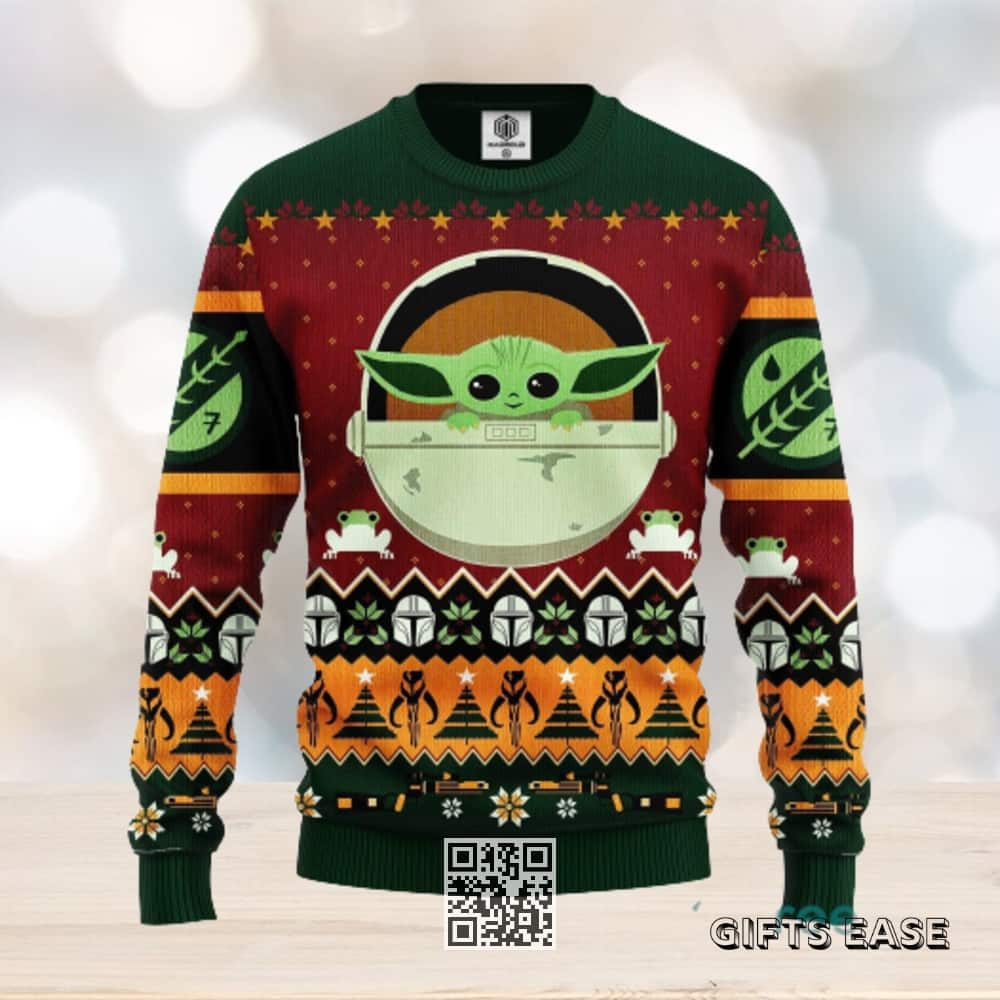 Baby Yoda Star Wars Ugly Christmas Sweater The Mandalorian Boba Fett