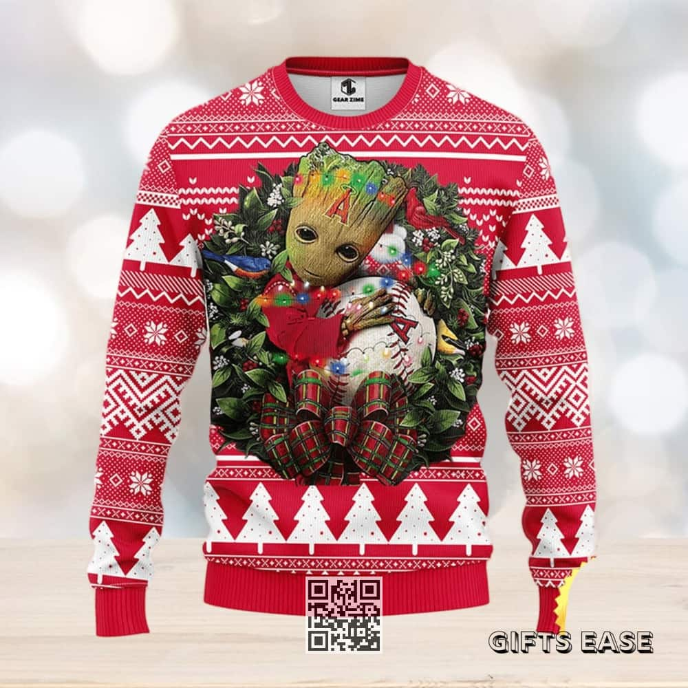 Groot Loves NFL Los Angeles Angels Ugly Christmas Sweater