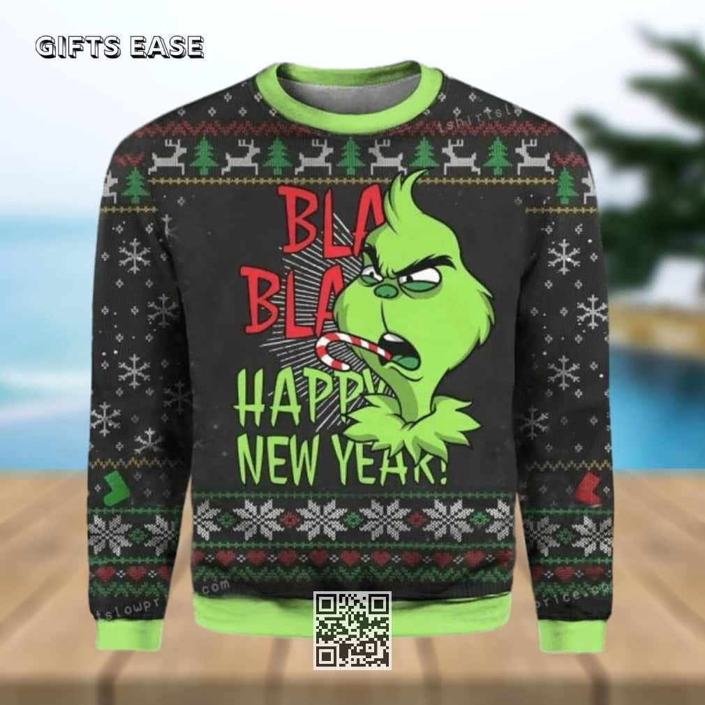 Grinch Face Ugly Christmas Sweater Winter Gift