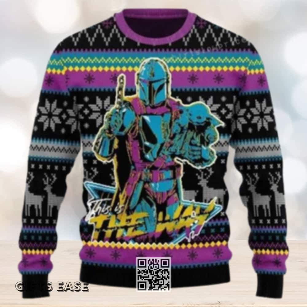 Mandalorian Baby Yoda Boba Fett Ugly Christmas Sweater